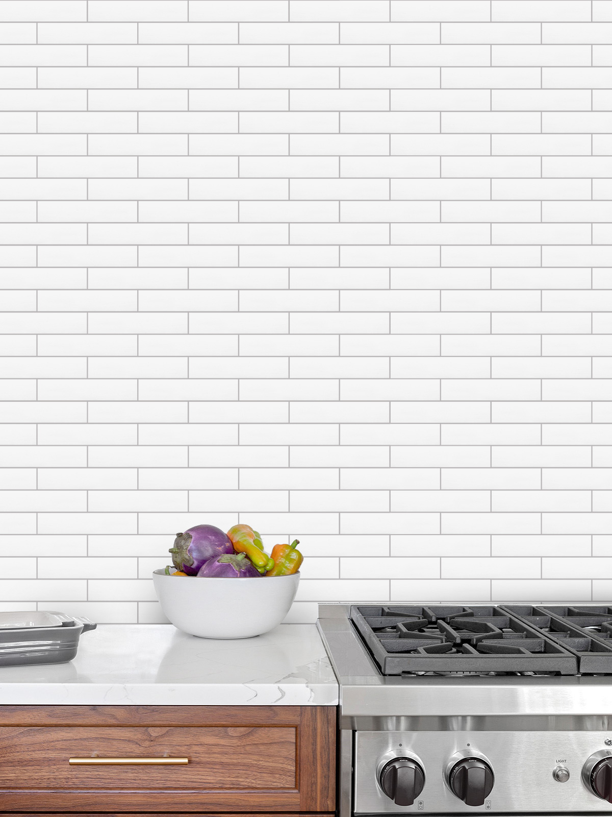Modern White Subway Marble Backsplash Mosaic Tile BA6306 1