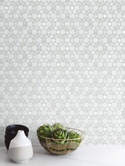 Pearl White Marble Mosaic Backsplash Tile BA7002 1