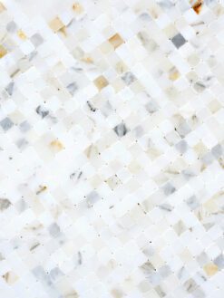 Small Cube Calacatta Gold Mosaic Tile BA7007 3