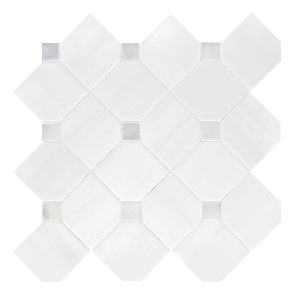 White Gray Dot Marble Mosaic Backsplash Tile BA6304 1