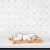 White Gray Dot Marble Mosaic Backsplash Tile BA6304