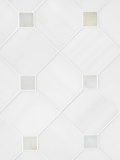 White Gray Dot Marble Mosaic Backsplash Tile BA6304 8