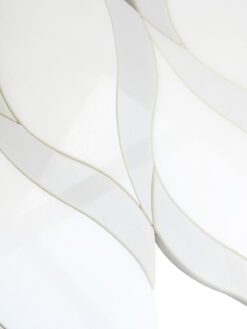 White Gray Waterjet Luxury Mosaic Backsplash Tile BA7006 3