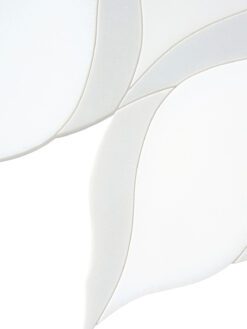 White Gray Waterjet Luxury Mosaic Backsplash Tile BA7006 4