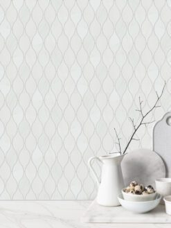 White Marble Oval Backsplash Mosaic Tile BA7003 1