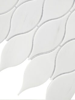 White Marble Oval Backsplash Mosaic Tile BA7003 4