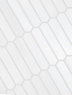 White Marble Small Picket Design Backsplash Mosaic Tile BA6302 5