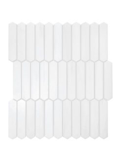 White Marble Small Picket Design Backsplash Mosaic Tile BA6302 7