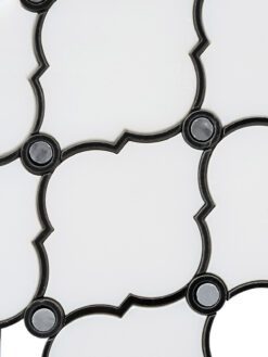 White black water jet luxury mosaic backsplash tile BA7004 4