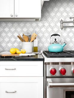 Black color Countertop with Backsplash Tile BA6317