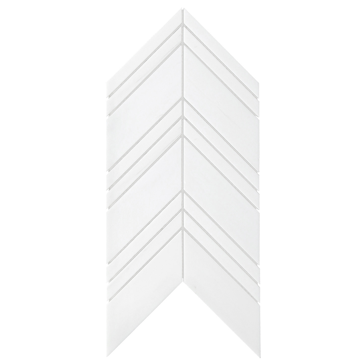 Large White Chevron Marble Backsplash Mosaic Tile BA6301 11