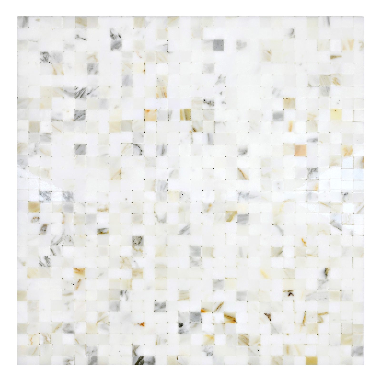 Small Cube Calacatta Gold Mosaic Tile BA7007 8