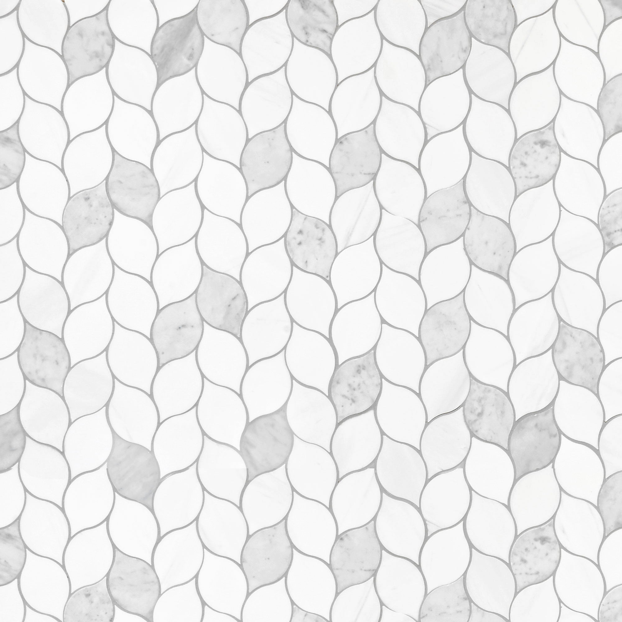 White Gray Marble Leaf Mosaic Backsplash Tile BA6316 9