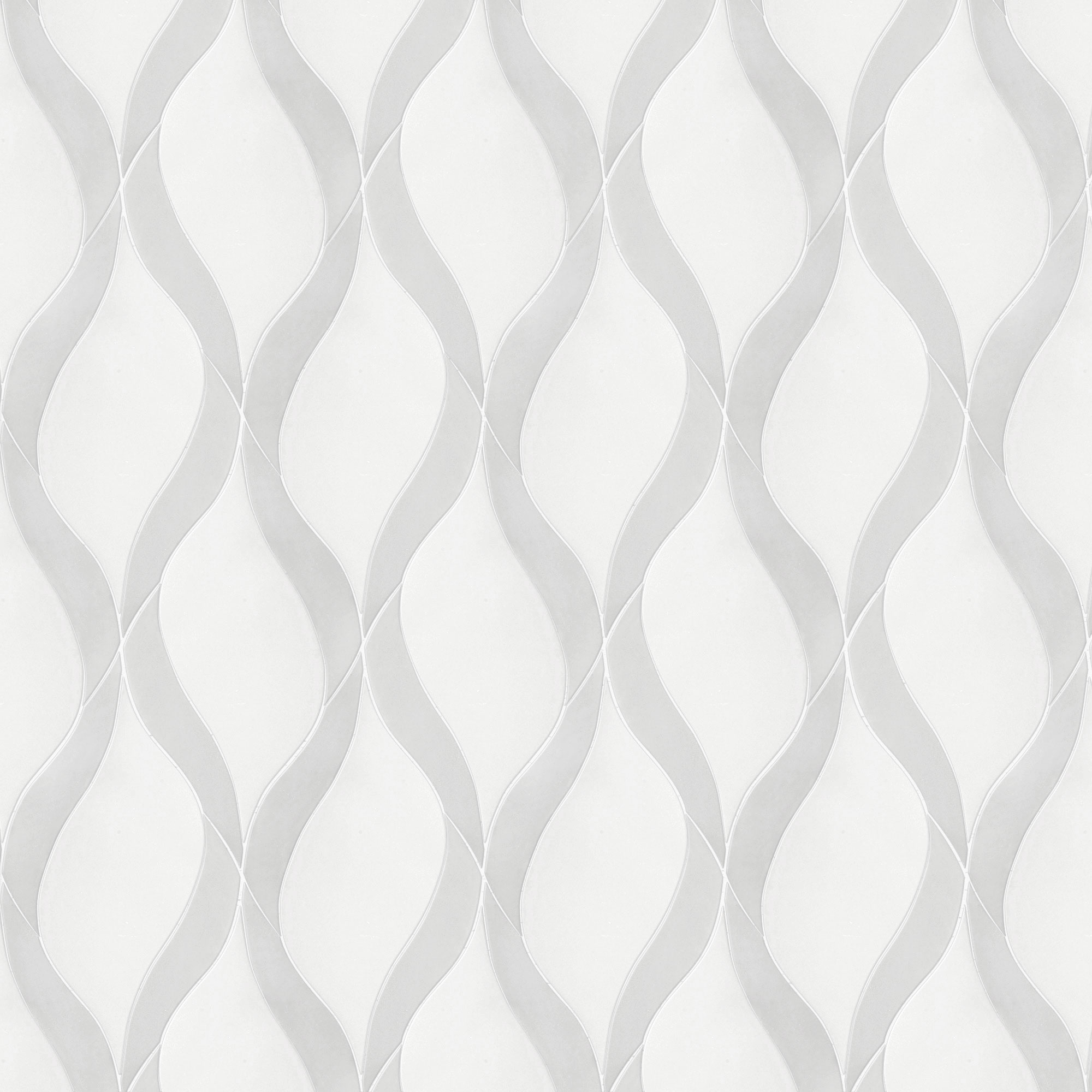 White Gray Waterjet Luxury Mosaic Backsplash Tile BA7006 14
