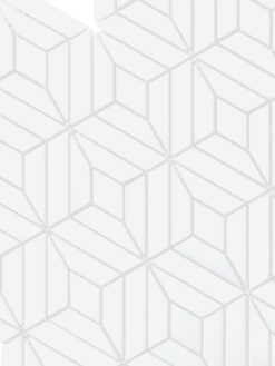 White Modern Marble Backsplash Mosaic Tile BA6307 4