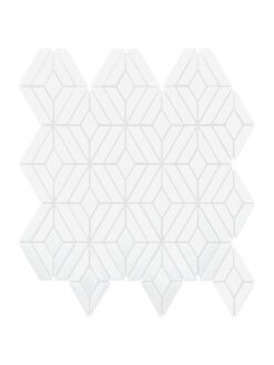 White Modern Marble Backsplash Mosaic Tile BA6307 7