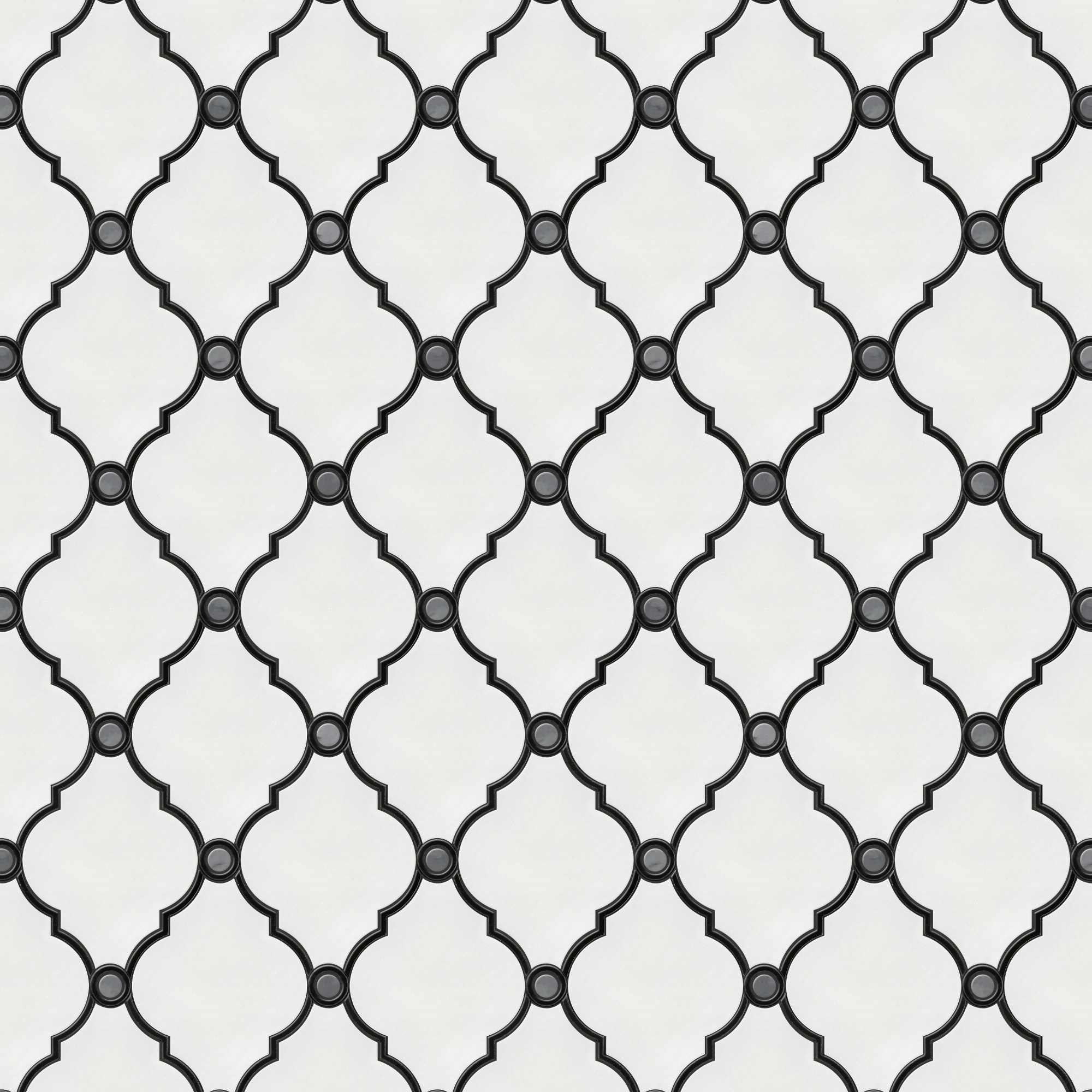 White black water jet luxury mosaic backsplash tile BA7004 6