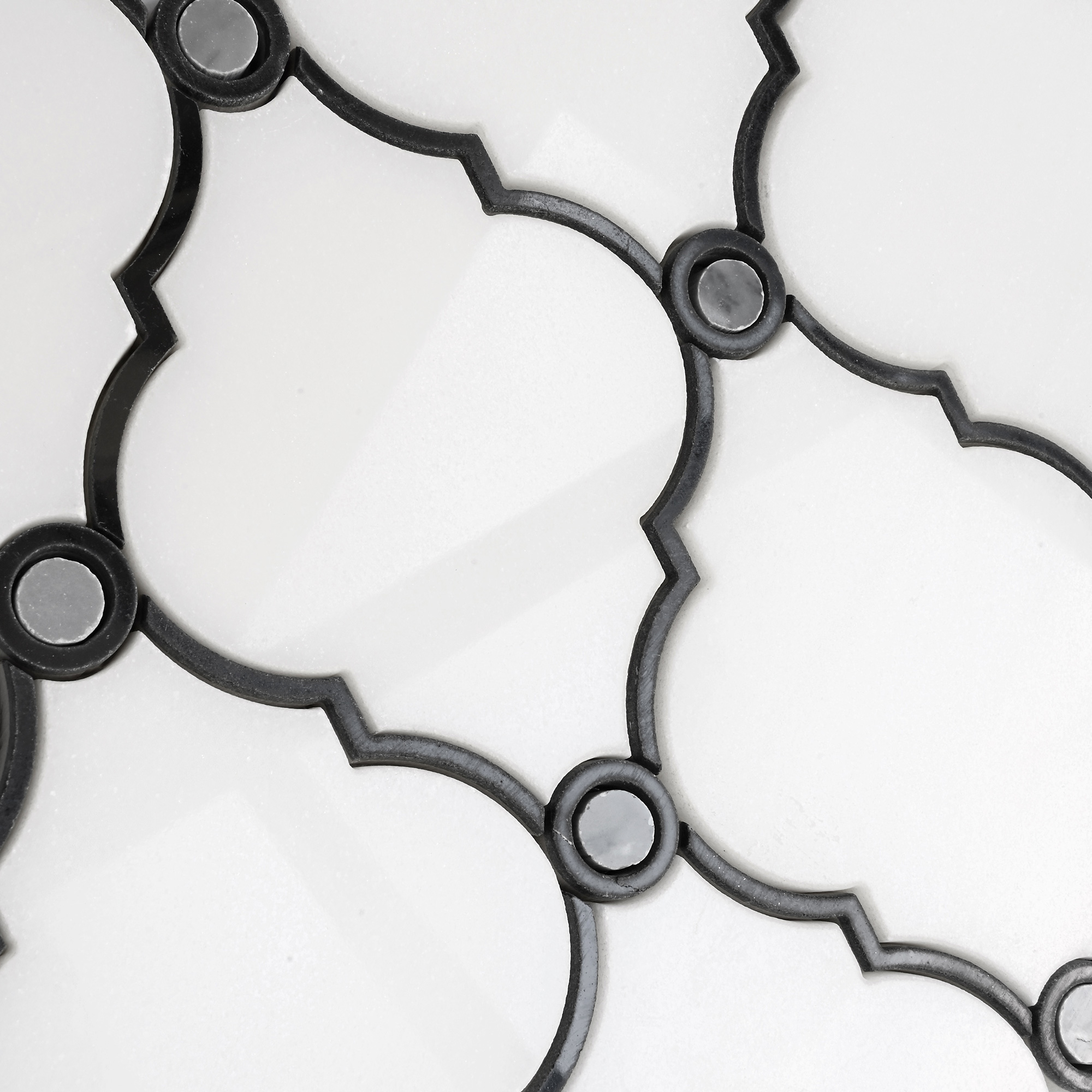 White black water jet luxury mosaic backsplash tile BA7004 7