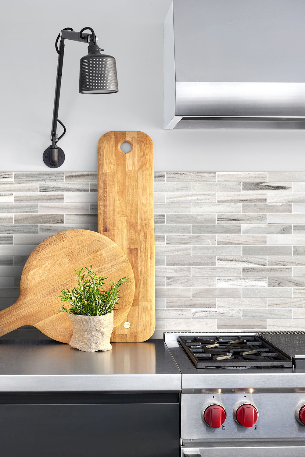 metal countertop modern marble backsplash tile
