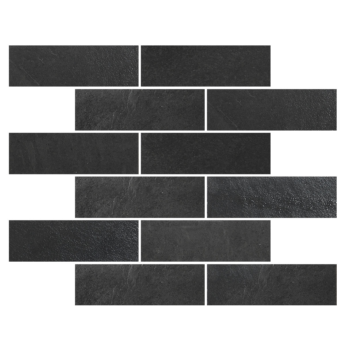 BBlack Gray Slate Subway Backsplash Tile BA1070