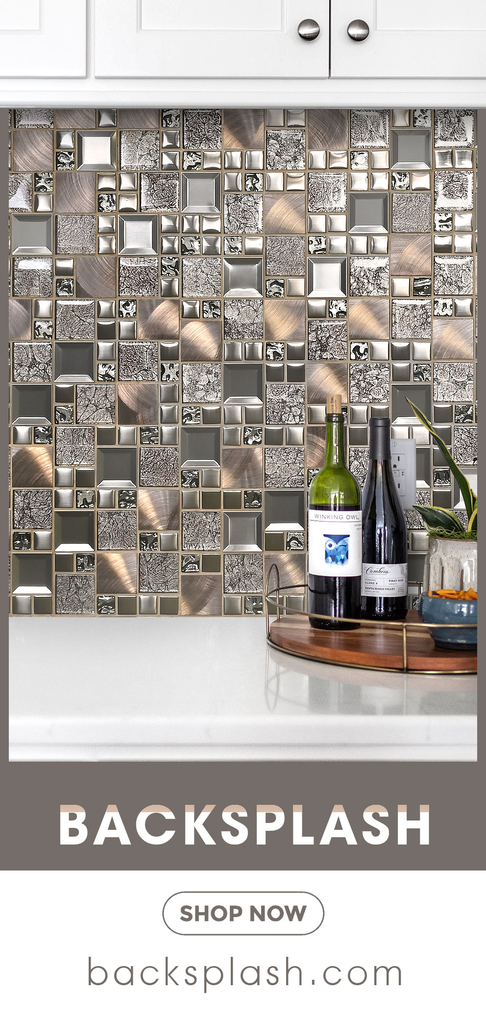 Glass Metal Backsplash Tile 2