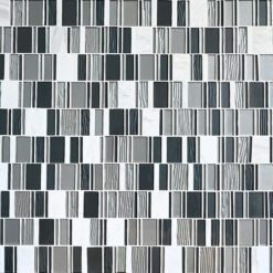 Gray Blue Silver Glass Marble Mosaic Backsplash Tile BA1191 5