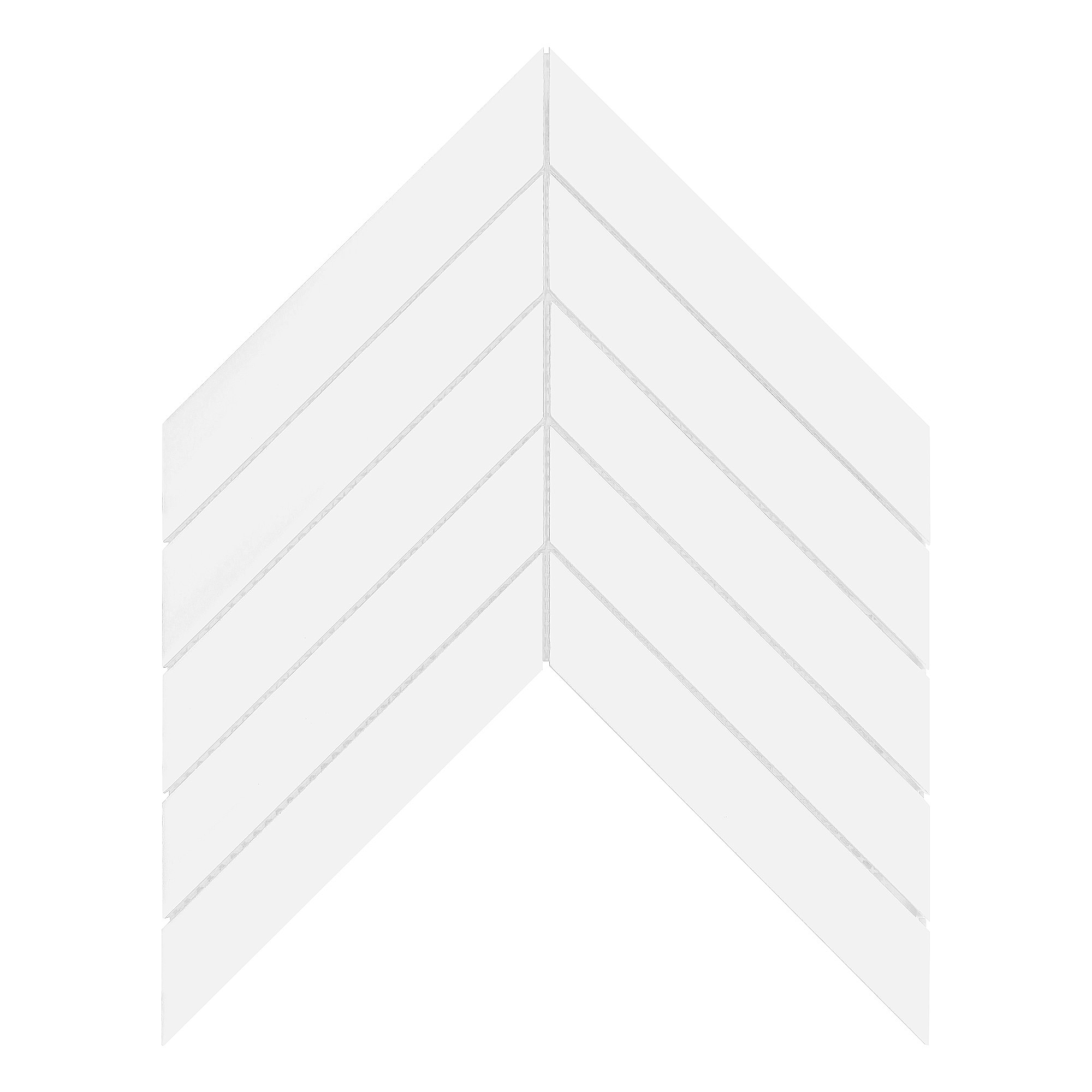 Long White Chevron Mosaic Large Backsplash Tile BA6322 10