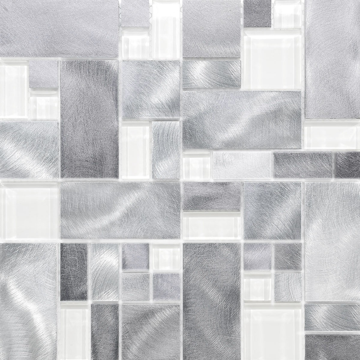 Modern Glass Metal Mosaic BA1118