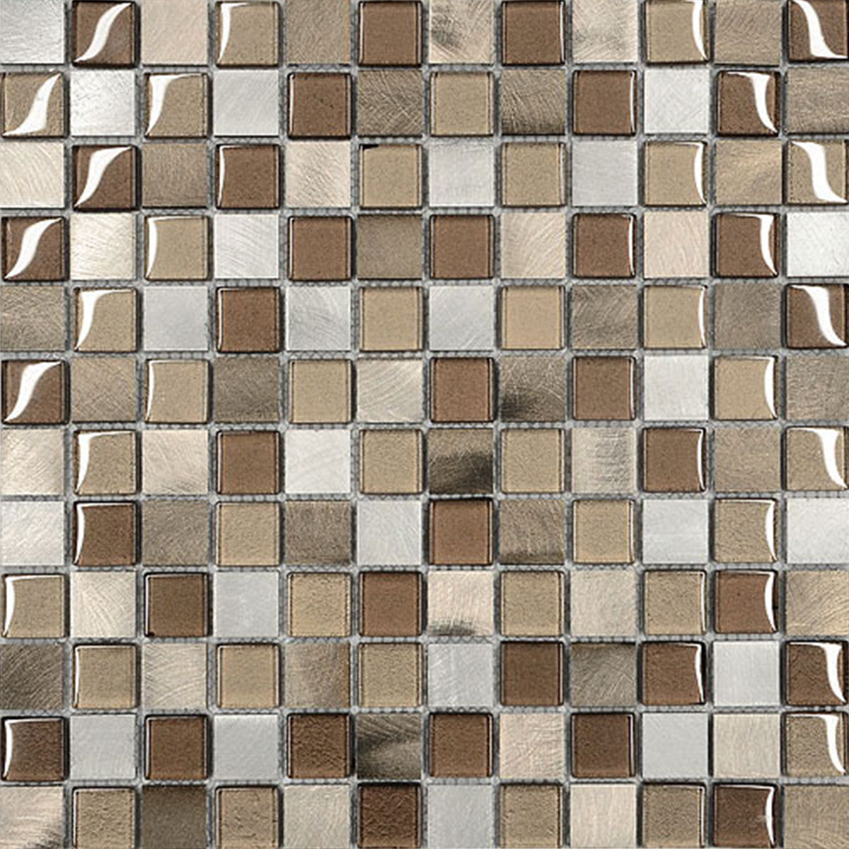 Sleek Brown Metal Glass Modern Kitchen BA1123 2