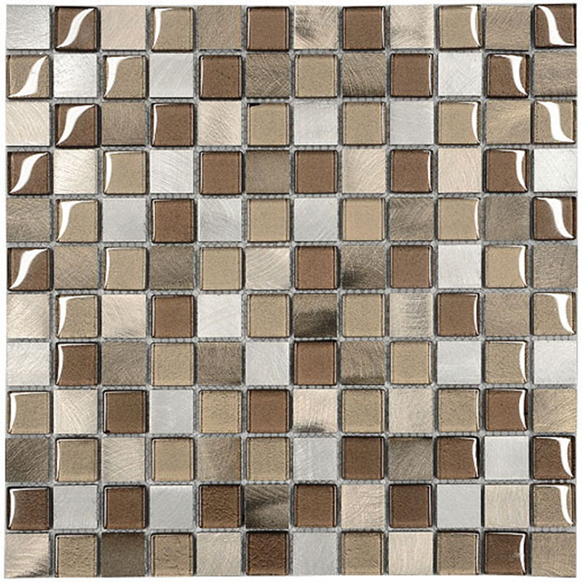Sleek Brown Metal Glass Modern Kitchen BA1123