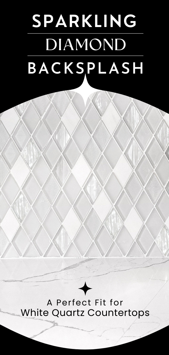 Sparkling diamond backsplash tile BA62046 1