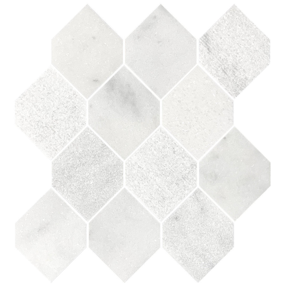 White Geometric Marble Backsplash Tile BA630112