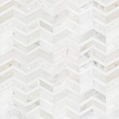 White Gray Gold Chevron Marble Mosaic Backsplash Tile BA6311 7