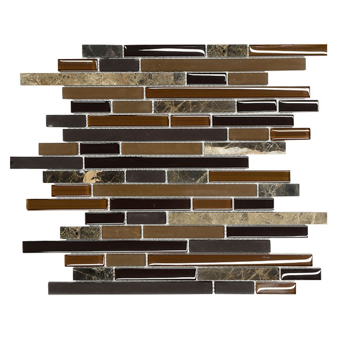 Beautiful Brown Beige Glass Marble Backsplash Tile BA1201