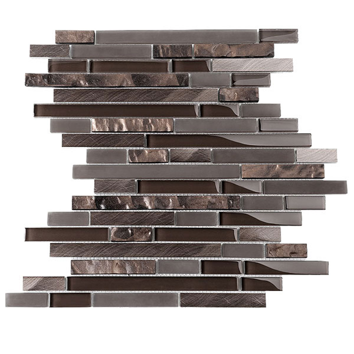 Brown Color Glass Metal Kitchen Backsplash for Modern Movement BA1129