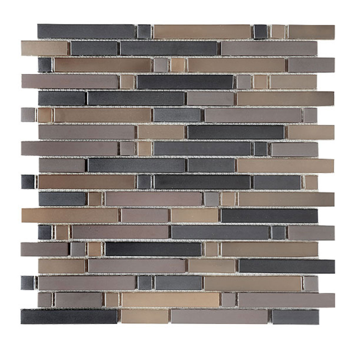 Brown and Gray Modern Glass Mosaic BA1131