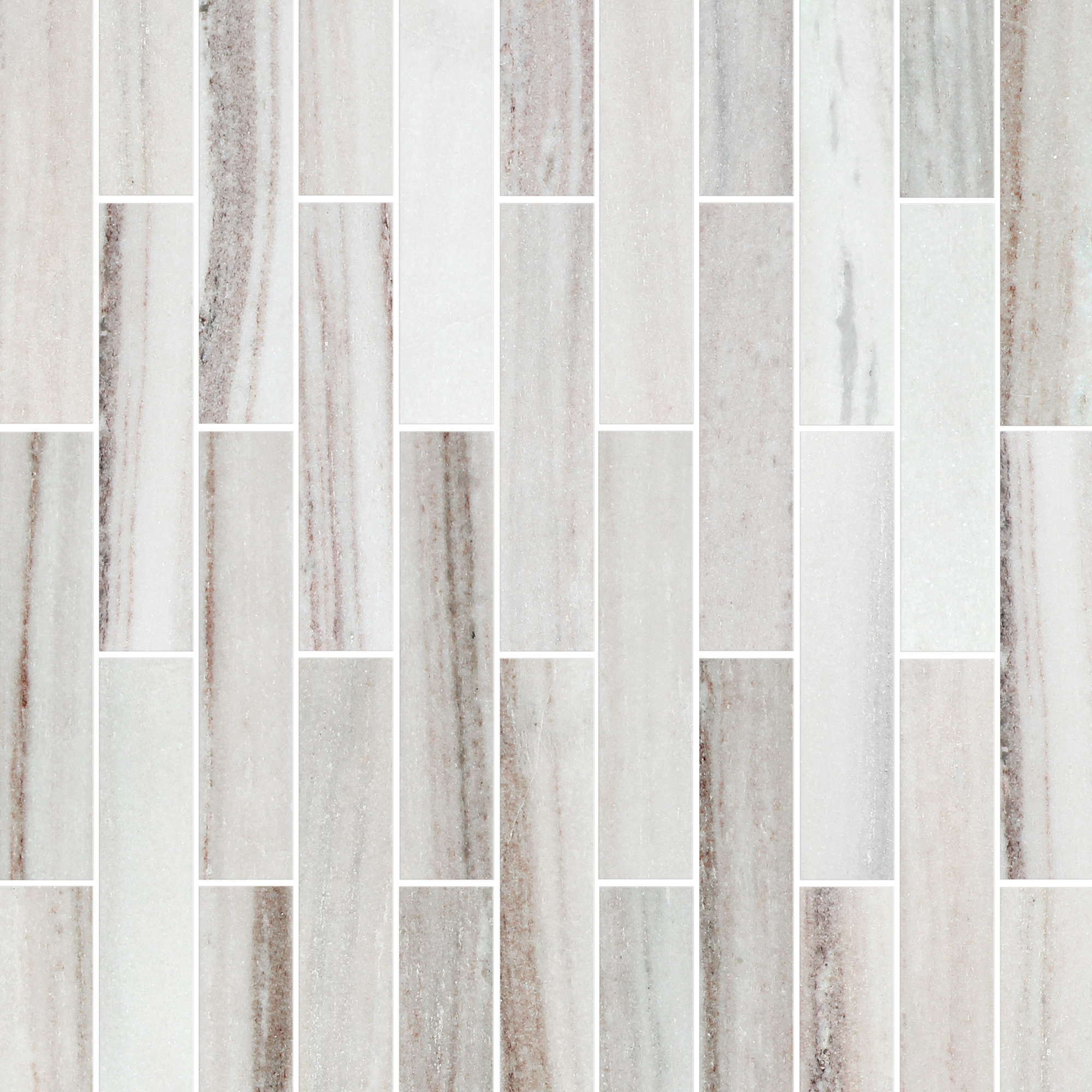 Modern Subway Rosewood and Gray Marble Mosaic Backsplash Tile BA6315 5
