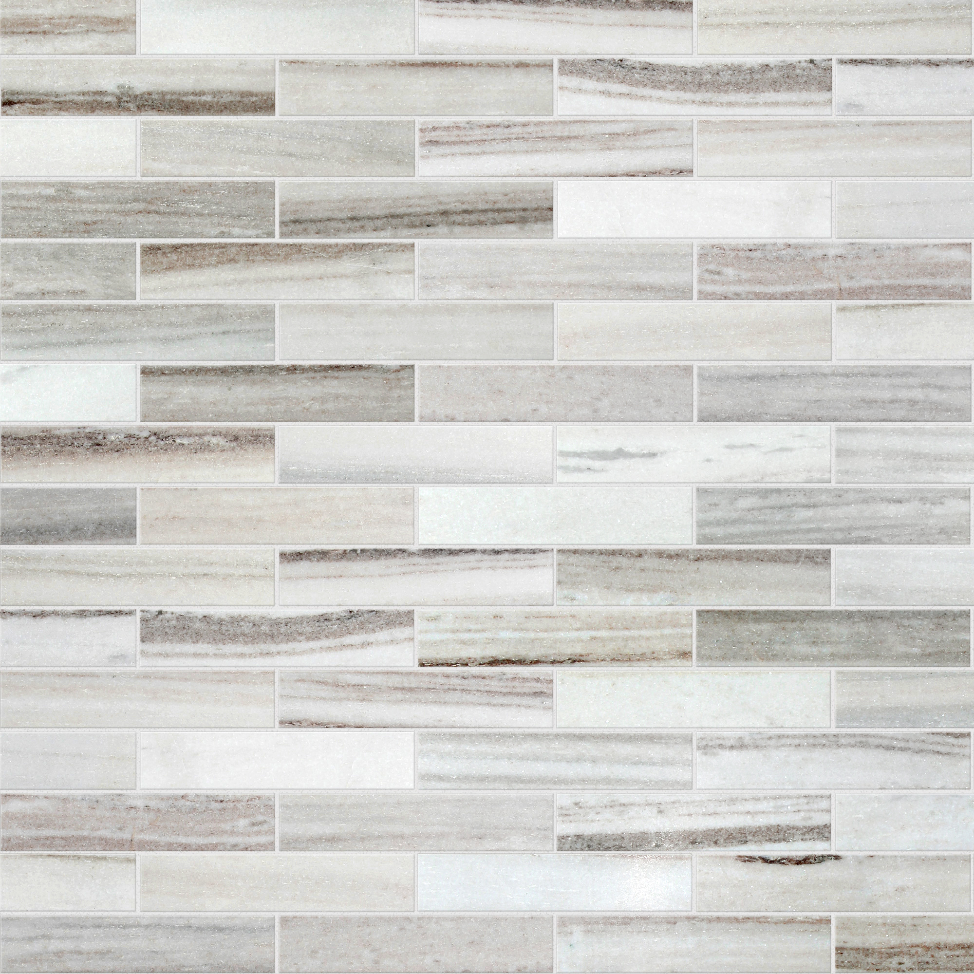 Modern Subway Rosewood and Gray Marble Mosaic Backsplash Tile BA6315 7