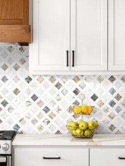 Multi Color Marble Diamond Backsplash Tile BA6313 1