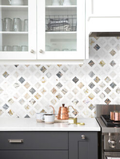 Multi Color Marble Diamond Backsplash Tile BA6313 4