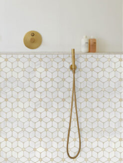 Shiwer wall with Flower Marble Tile BA6310