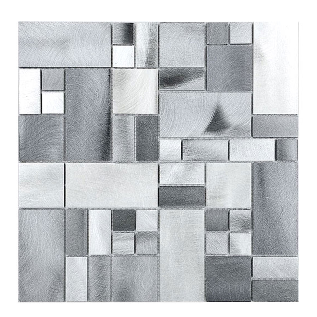 Silver Modern Metal Backsplash Tile BA1117