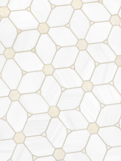 White Beige Marble Elegant Mosaic Backsplash Tile BA6310 16