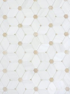 White Beige Marble Elegant Mosaic Backsplash Tile BA6310 5