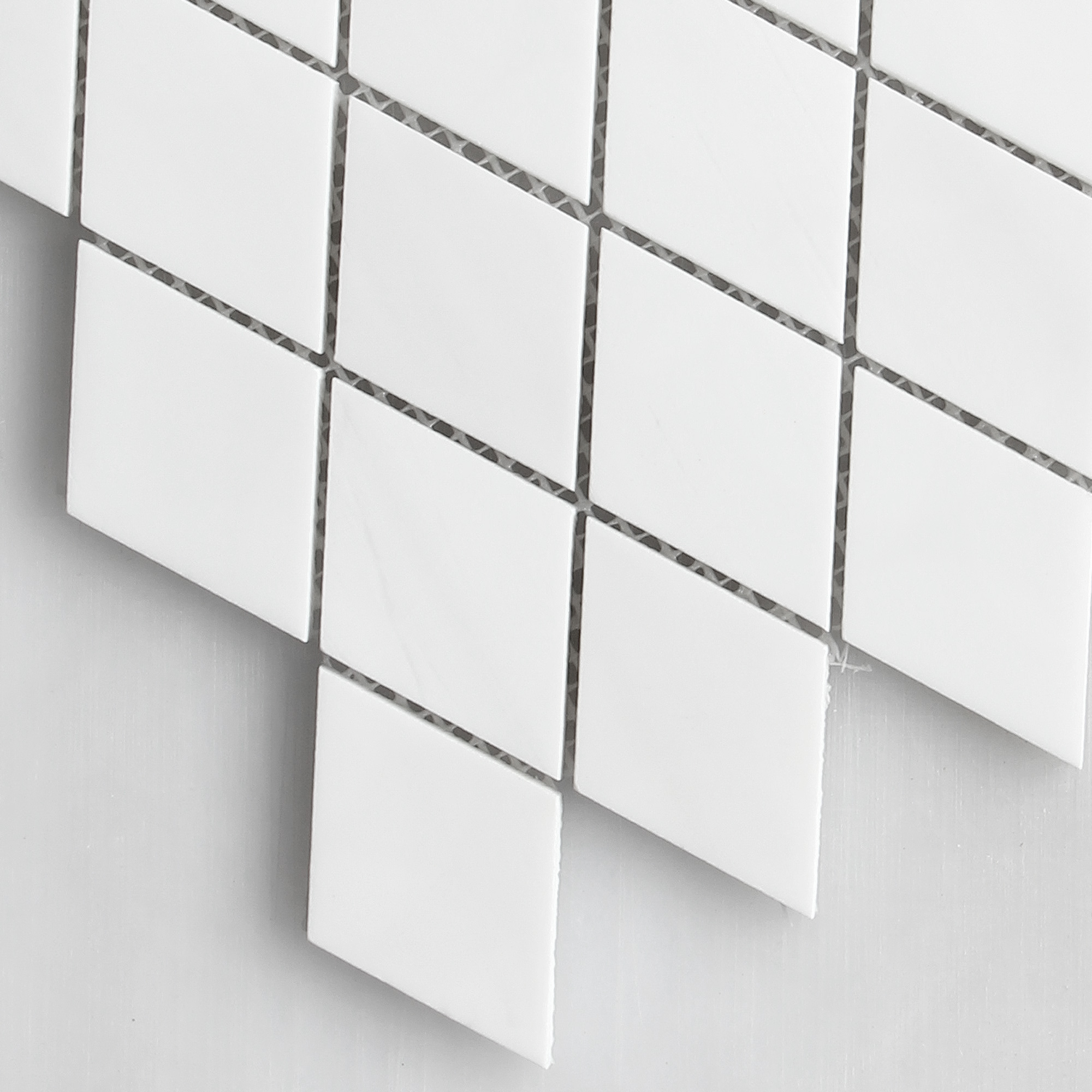White Diamond Marble Mosaic Backsplash Tile BA6309 2