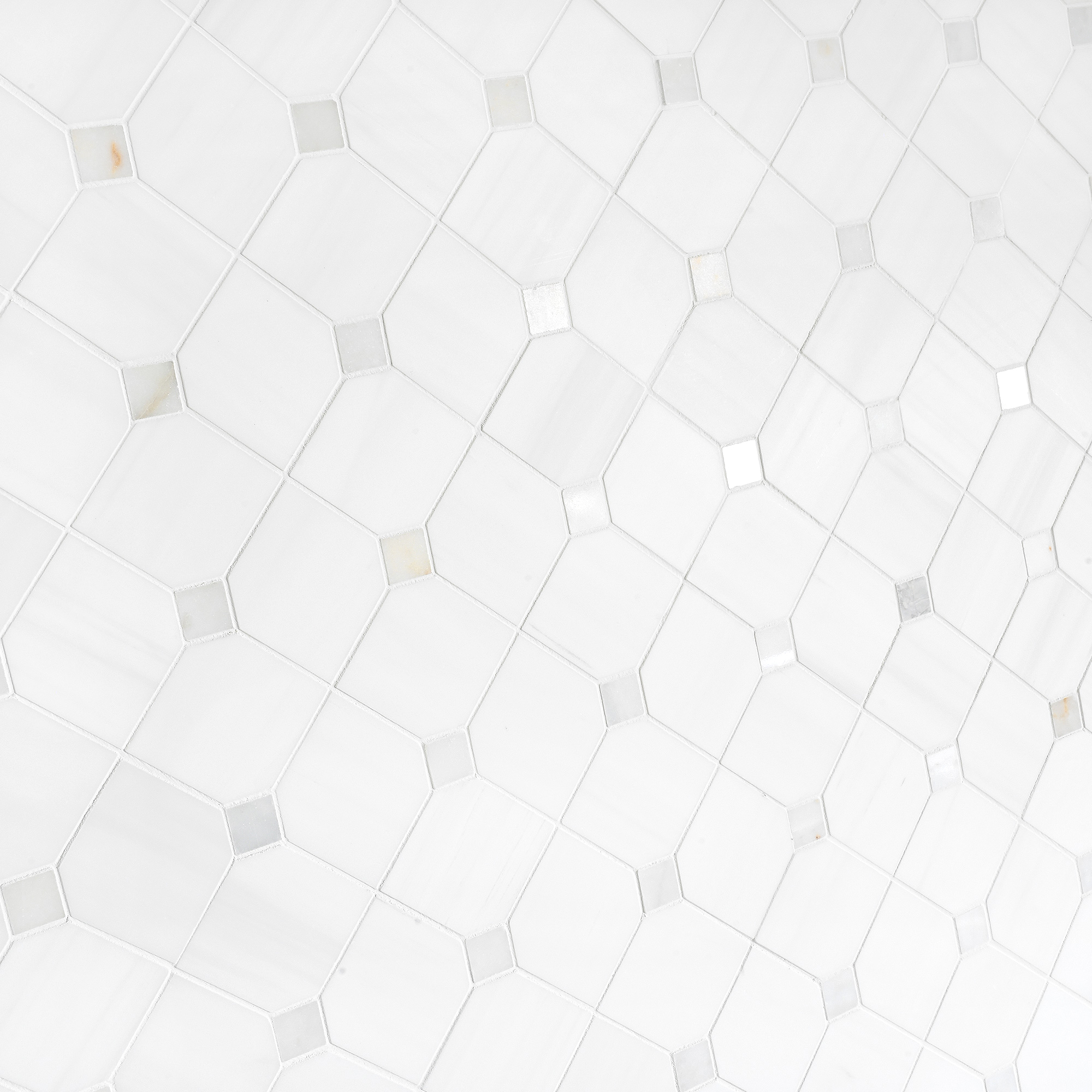 White Gray Dot Marble Mosaic Backsplash Tile BA6304 3