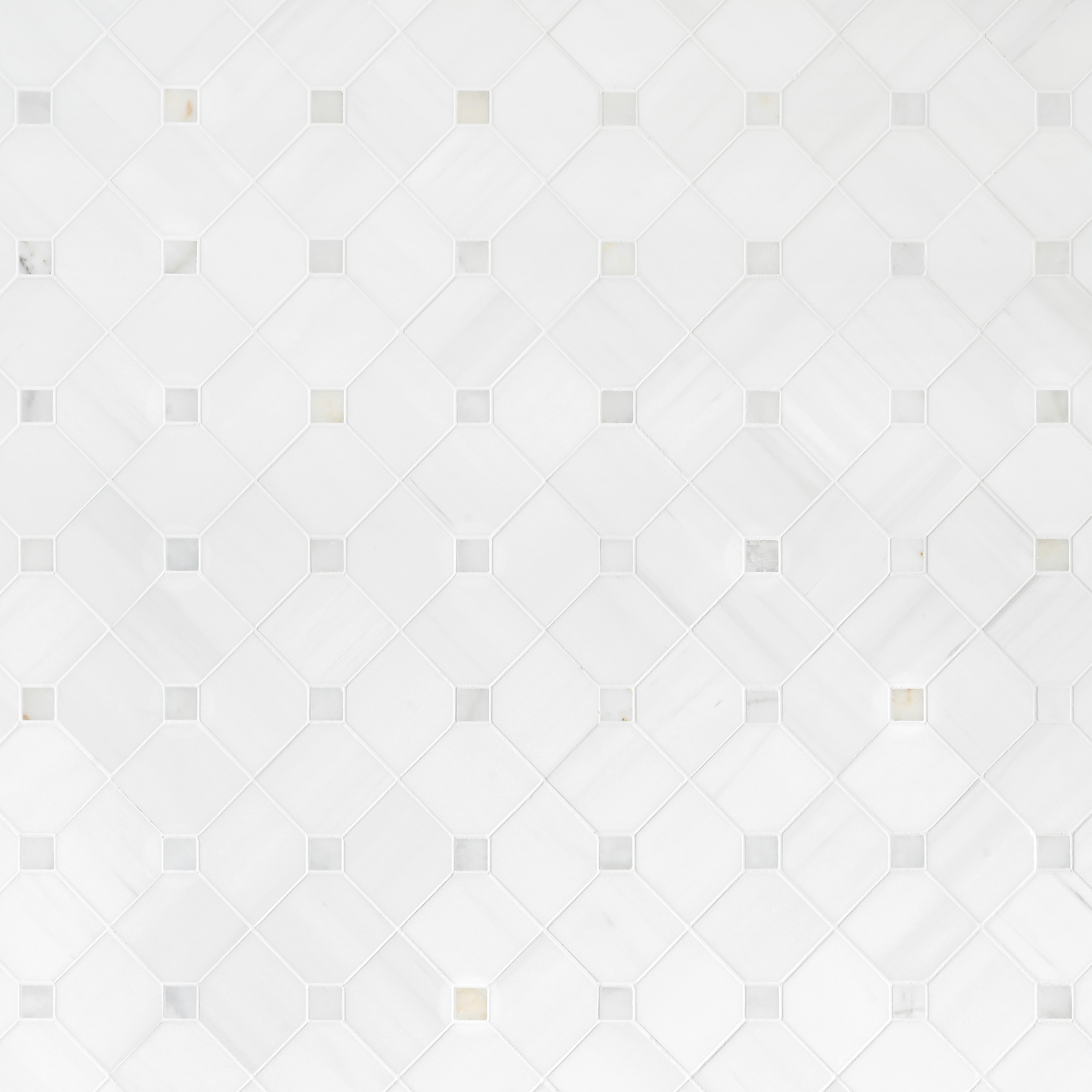White Gray Dot Marble Mosaic Backsplash Tile BA6304 4