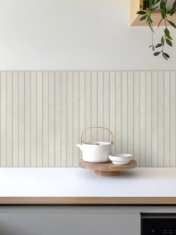 Modern Long Beige Porcelain Mosaic Tile BA4501