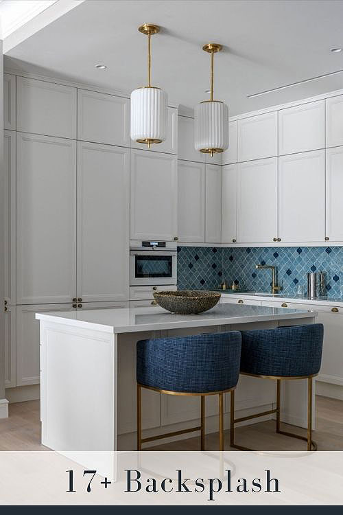 Blue Mosaic Tile Backsplash