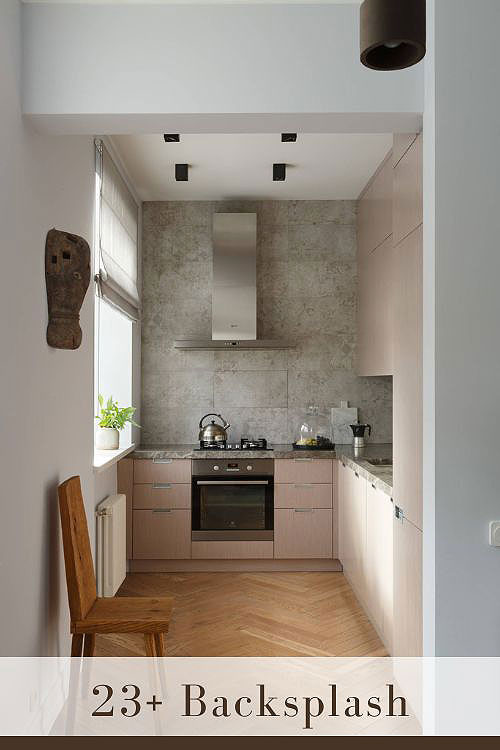 Concrete Kitchen Backsplash